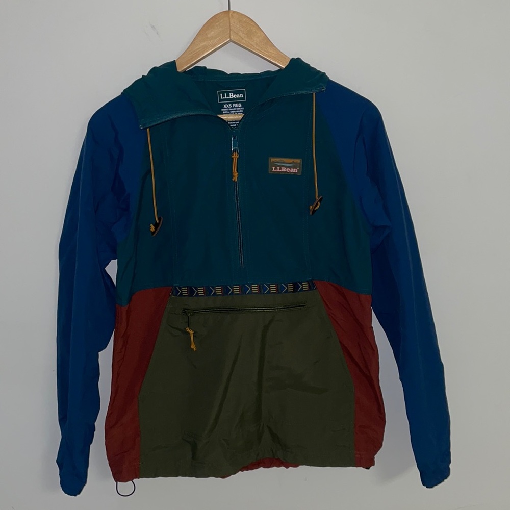 LL Bean Women Classic Anorak multicolor XXS